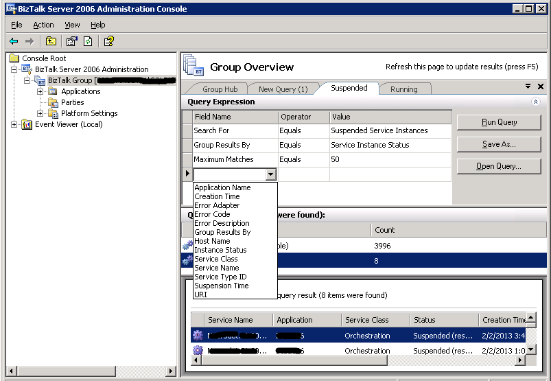 BizTalk Server 2006 Administration Console 