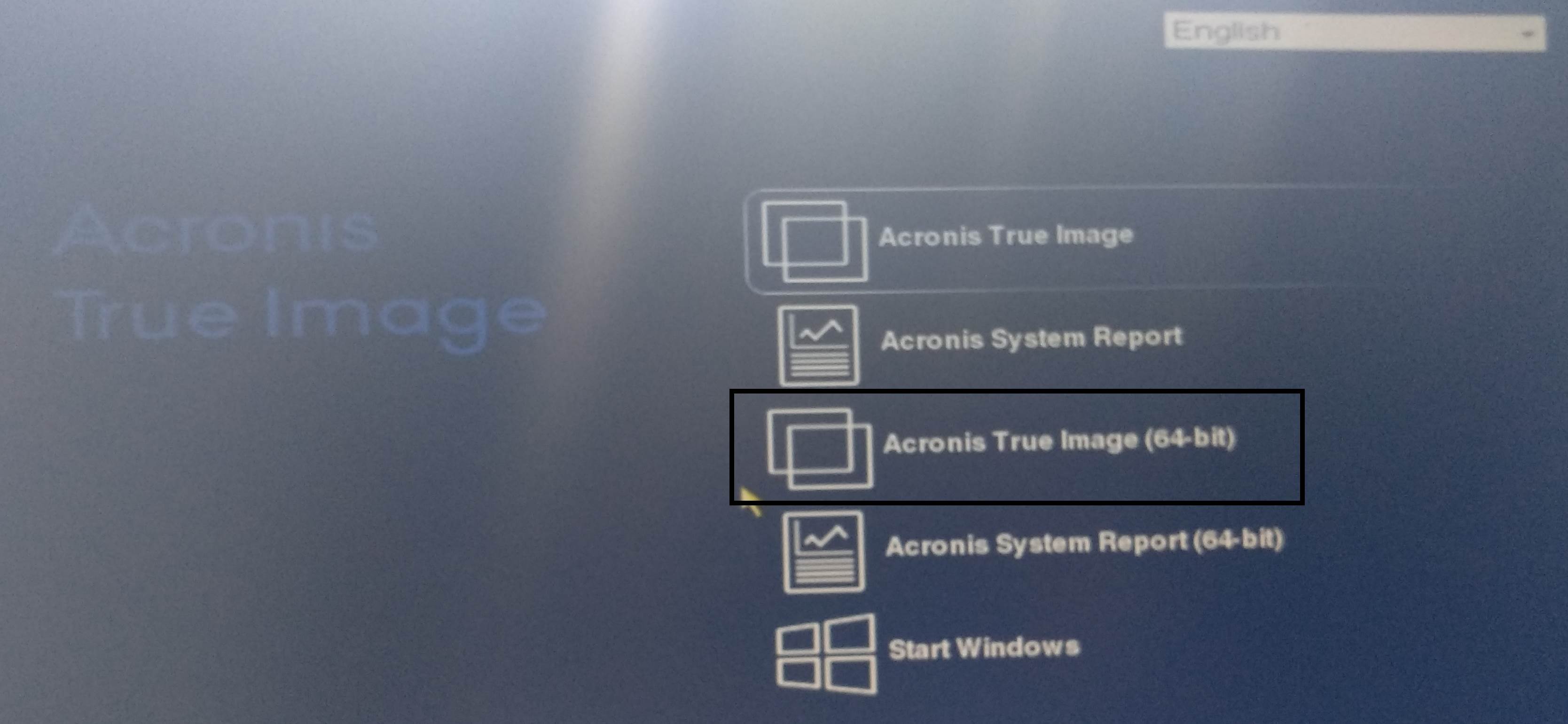 Резервное копирование физического сервера ПО Acronis True Image 2017